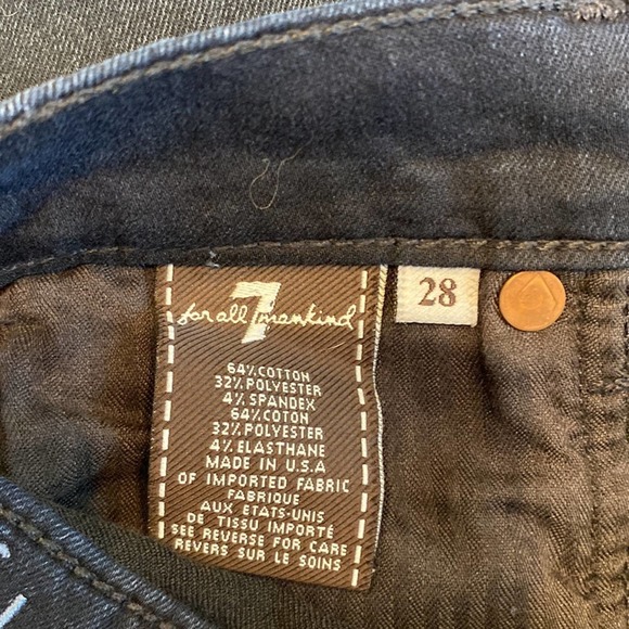 Authentic Vintage 7 for All Mankind The Skinny Black Jean - 28 - Picture 10 of 11